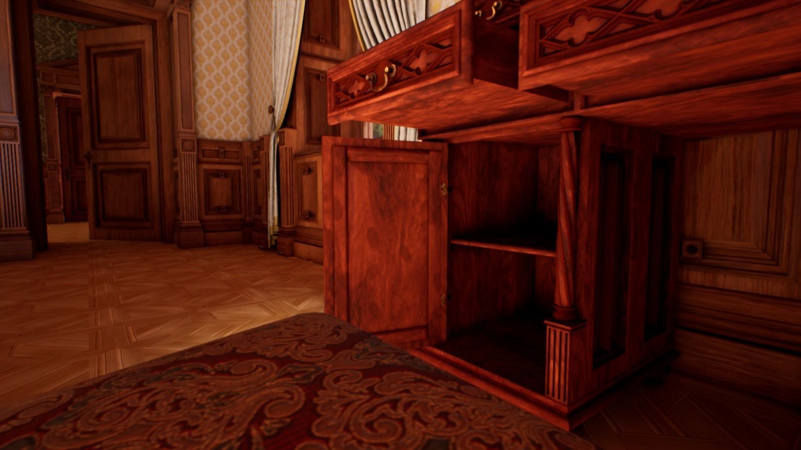 Victorian bedroom interior 3D model_20