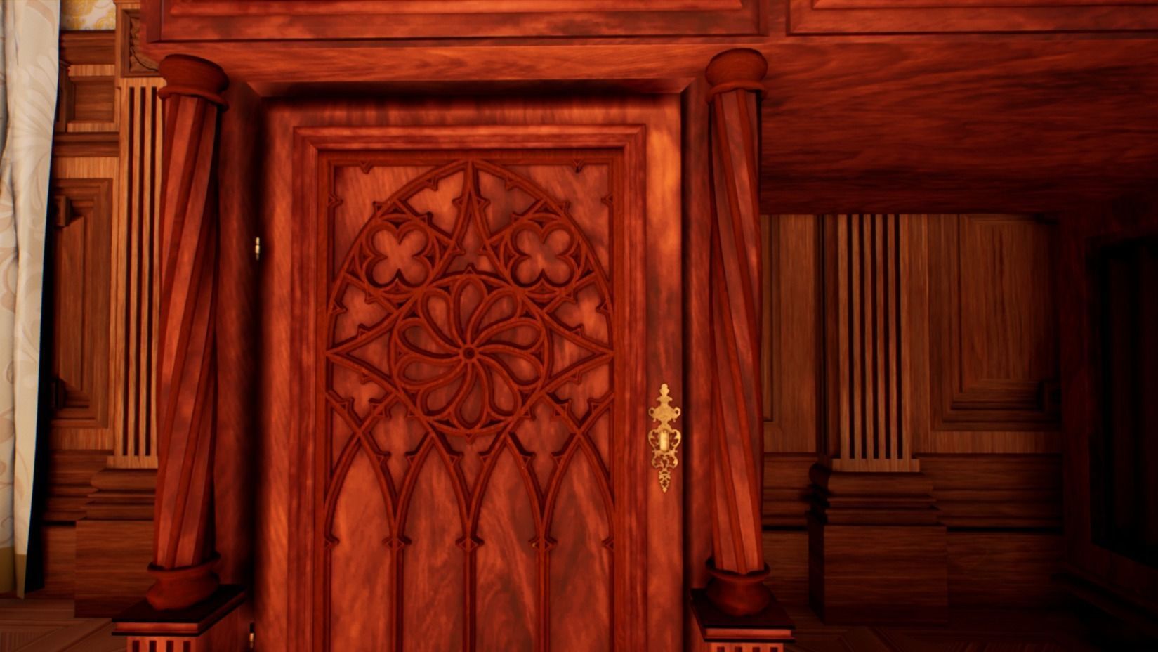 Victorian bedroom interior 3D model_17