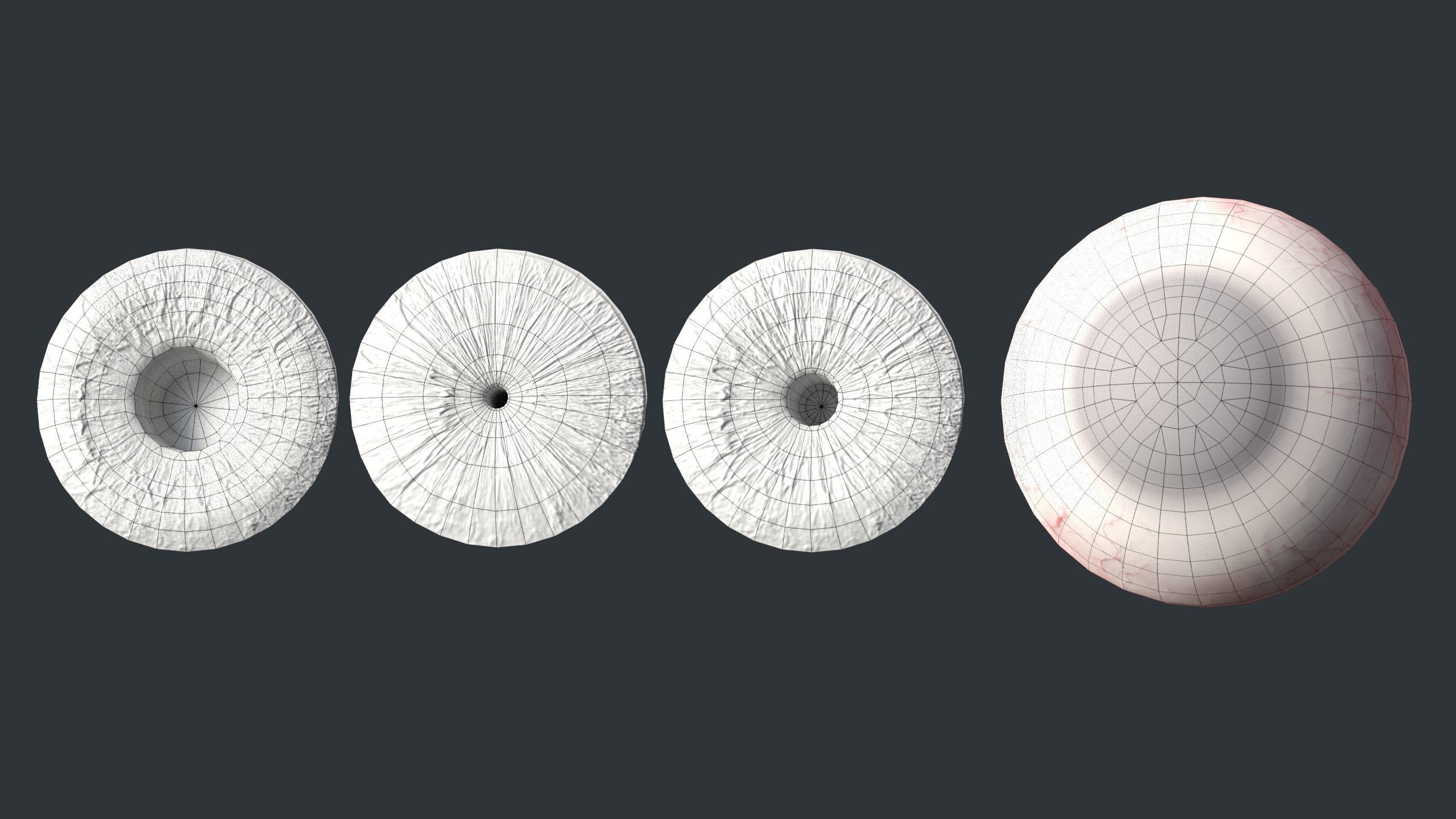 Low poly Eyes collection three human Low-poly 3D model_12