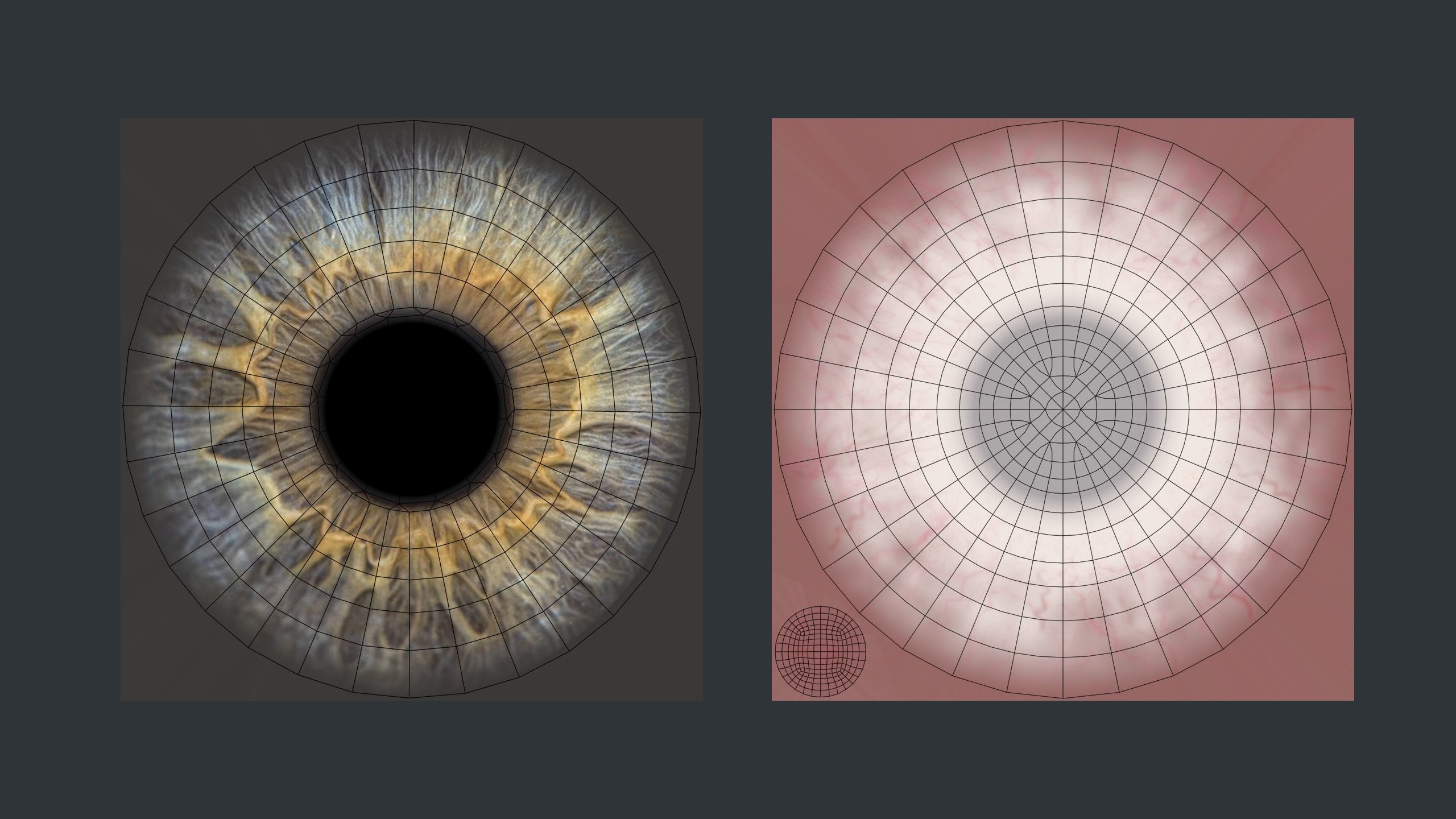 Low poly Eyes collection three human Low-poly 3D model_11