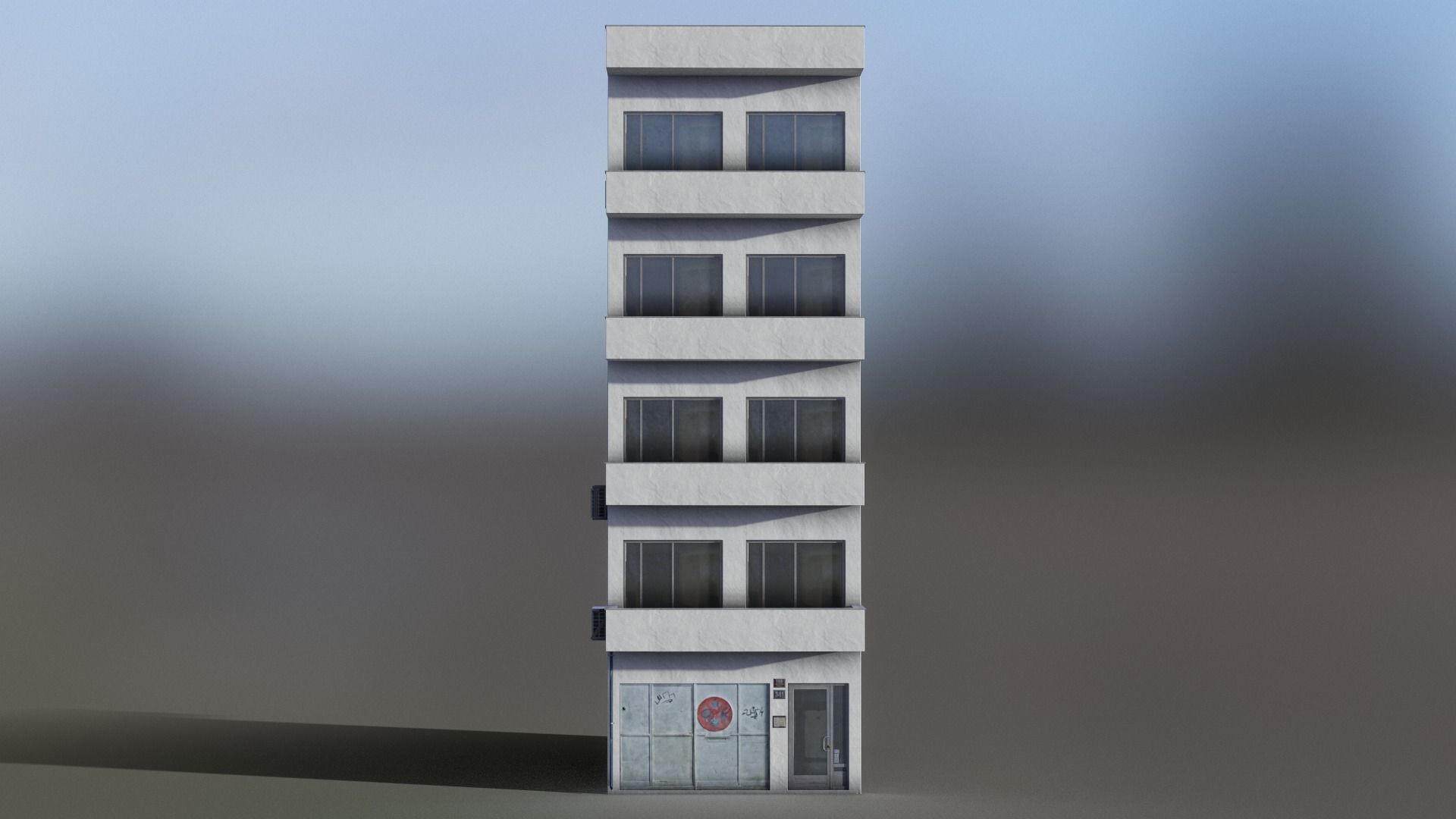 European Building 15 Low-poly 3D model_3