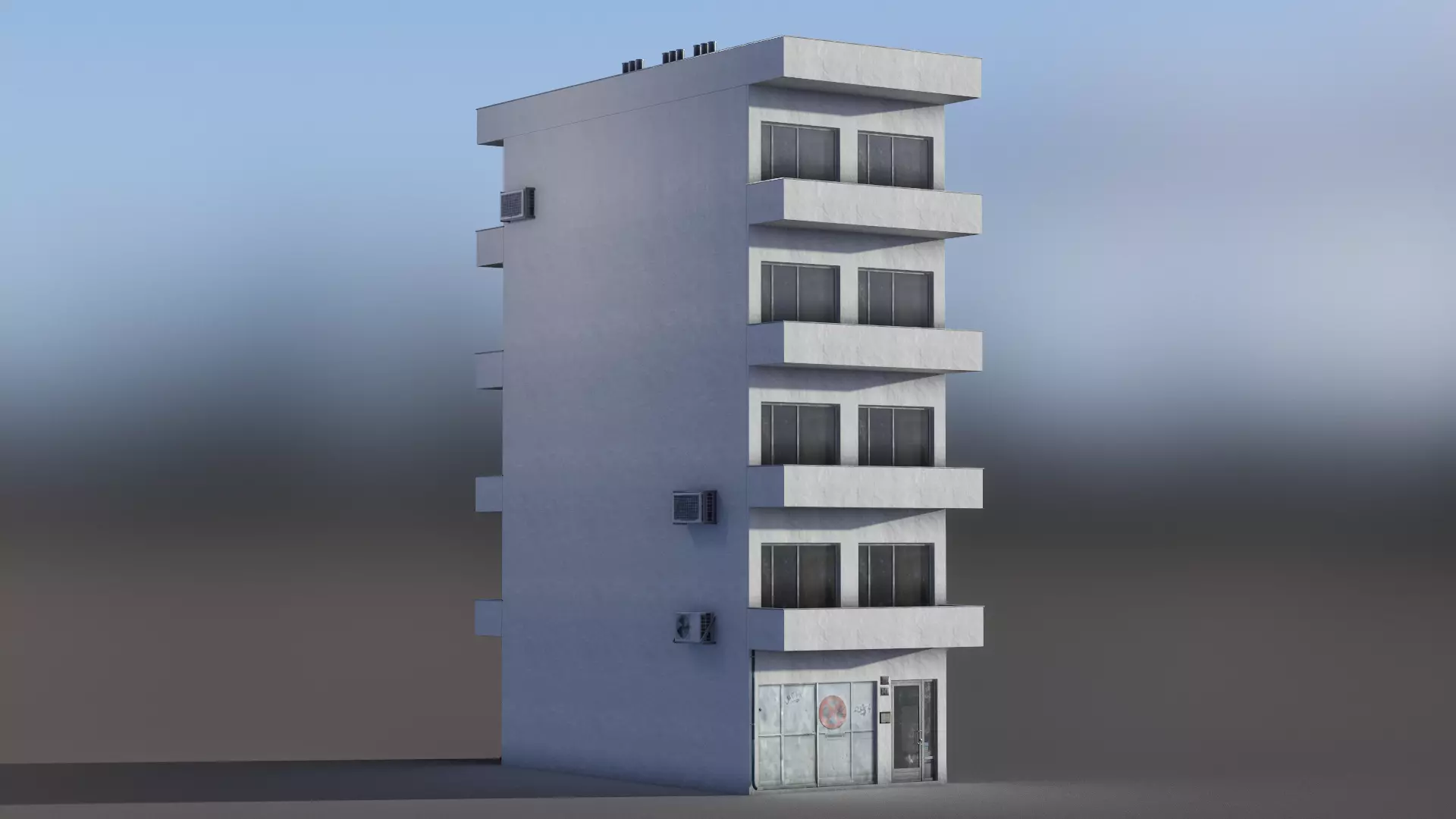 European Building 15 Low-poly 3D model_0