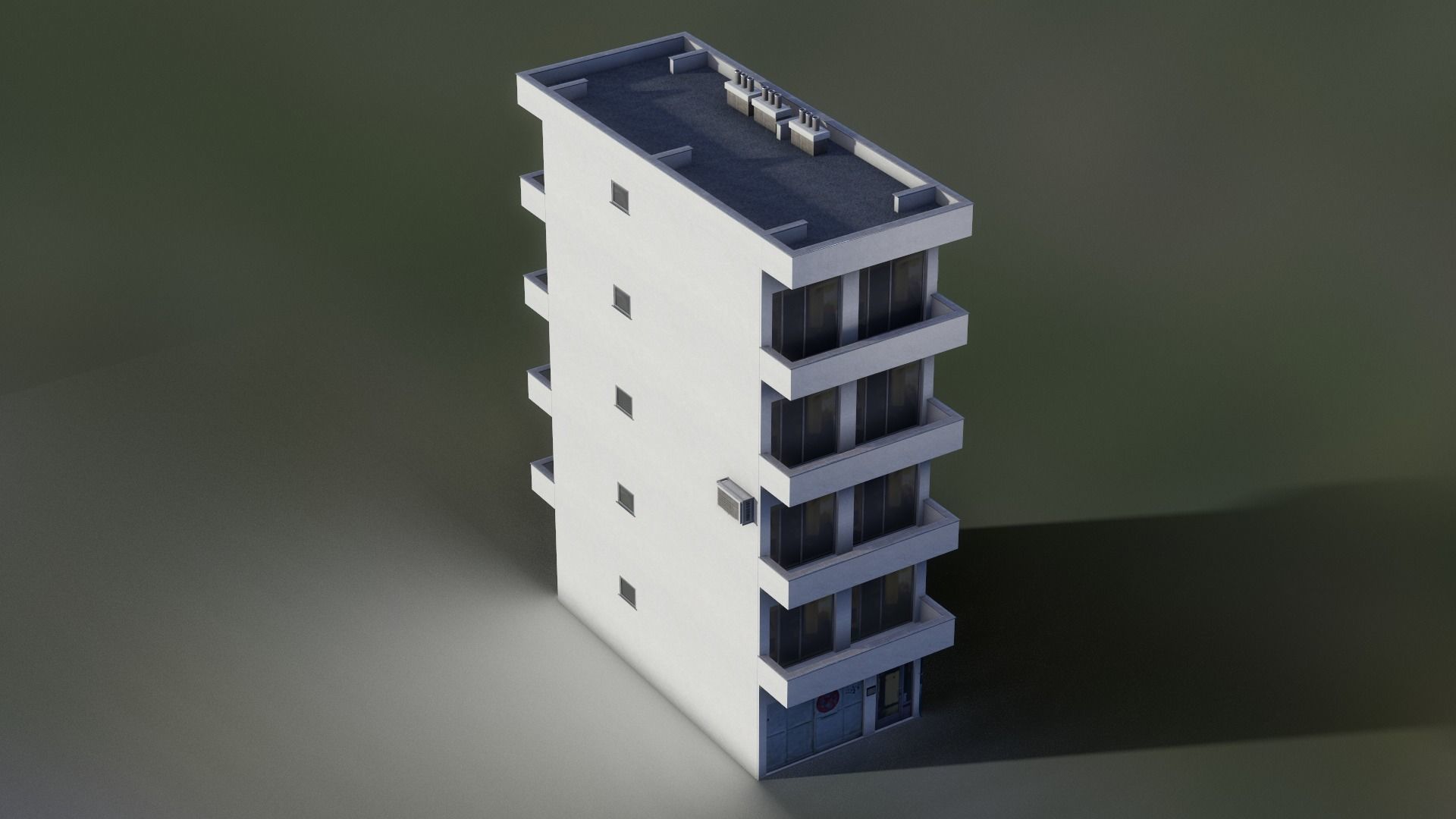 European Building 15 Low-poly 3D model_2