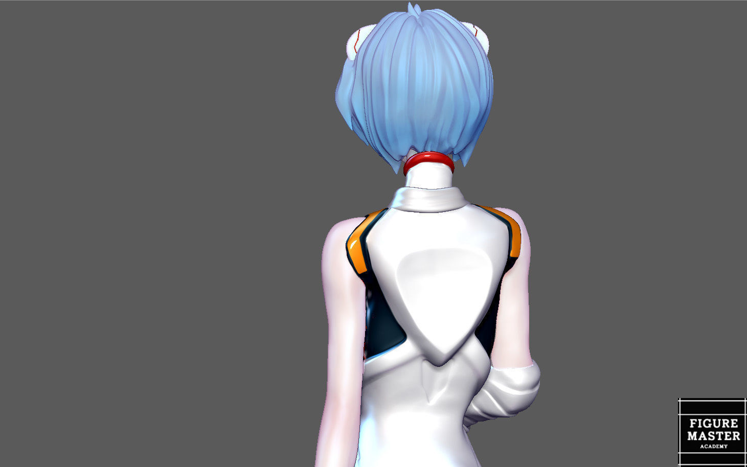 REI AYANAMI INJURED PLUG SUIT LONG HAIR EVANGELION ANIME GIRL 3D print model_19