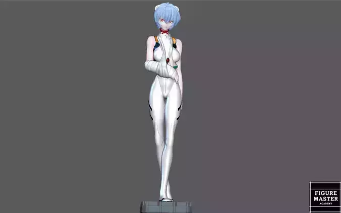 REI AYANAMI INJURED PLUG SUIT LONG HAIR EVANGELION ANIME GIRL 3D print model