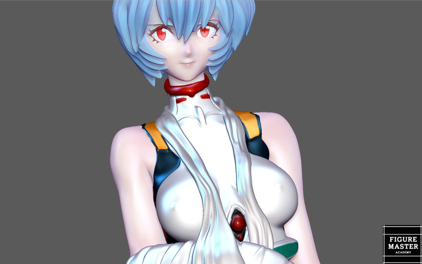 REI AYANAMI INJURED PLUG SUIT LONG HAIR EVANGELION ANIME GIRL 3D print model_13