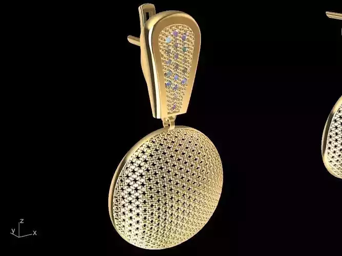 DIAMOND JALI EARRING stl verified 
