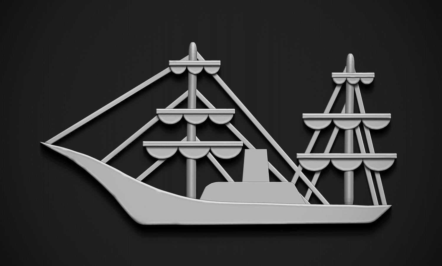 Sail Relief 3D print model_1