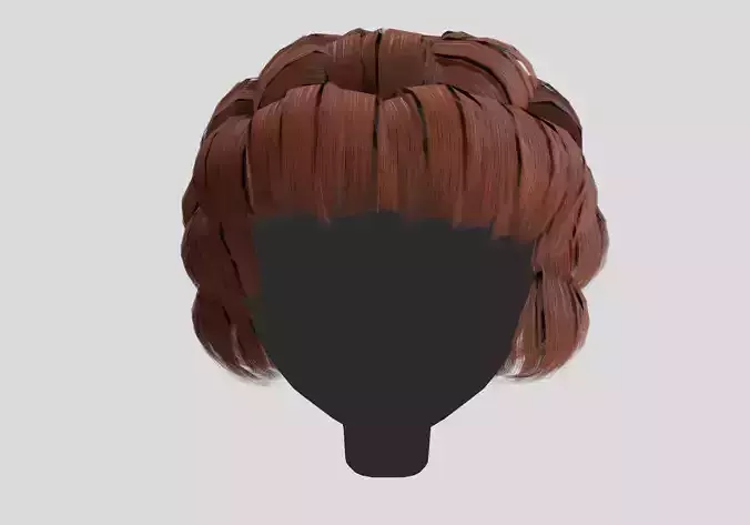 red short curly hair