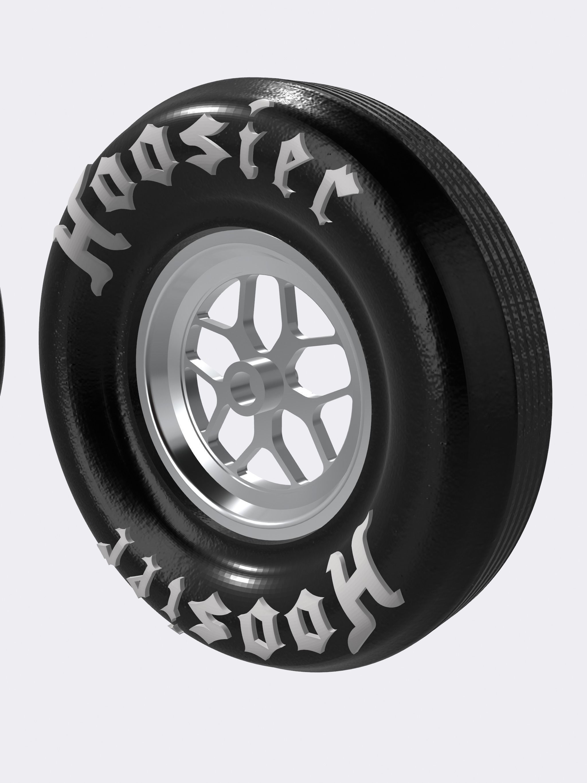 Drag Wheel COMBO Front Billet Specialties Comp 7 15inch Spindle 3D print model_2