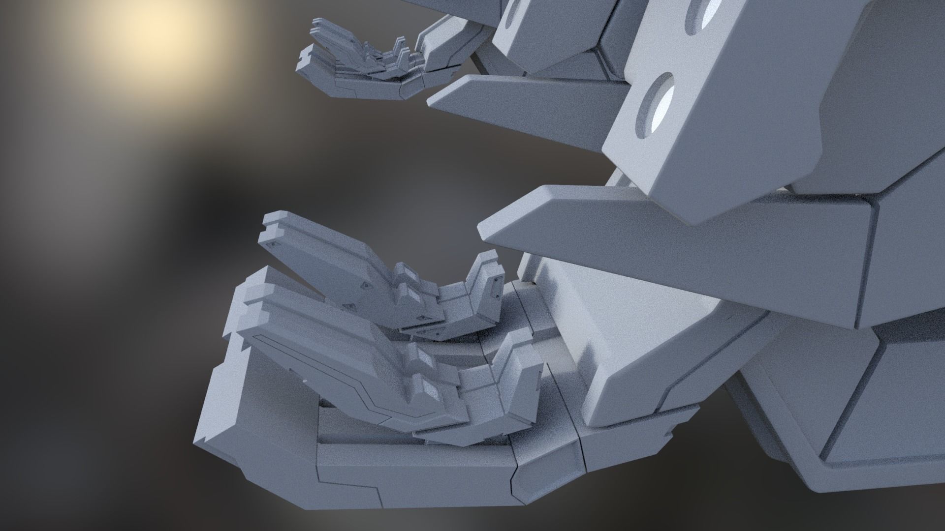 Lowpoly Sci-fi Cockpit-Twin Seat Cockpit Low-poly 3D model_4