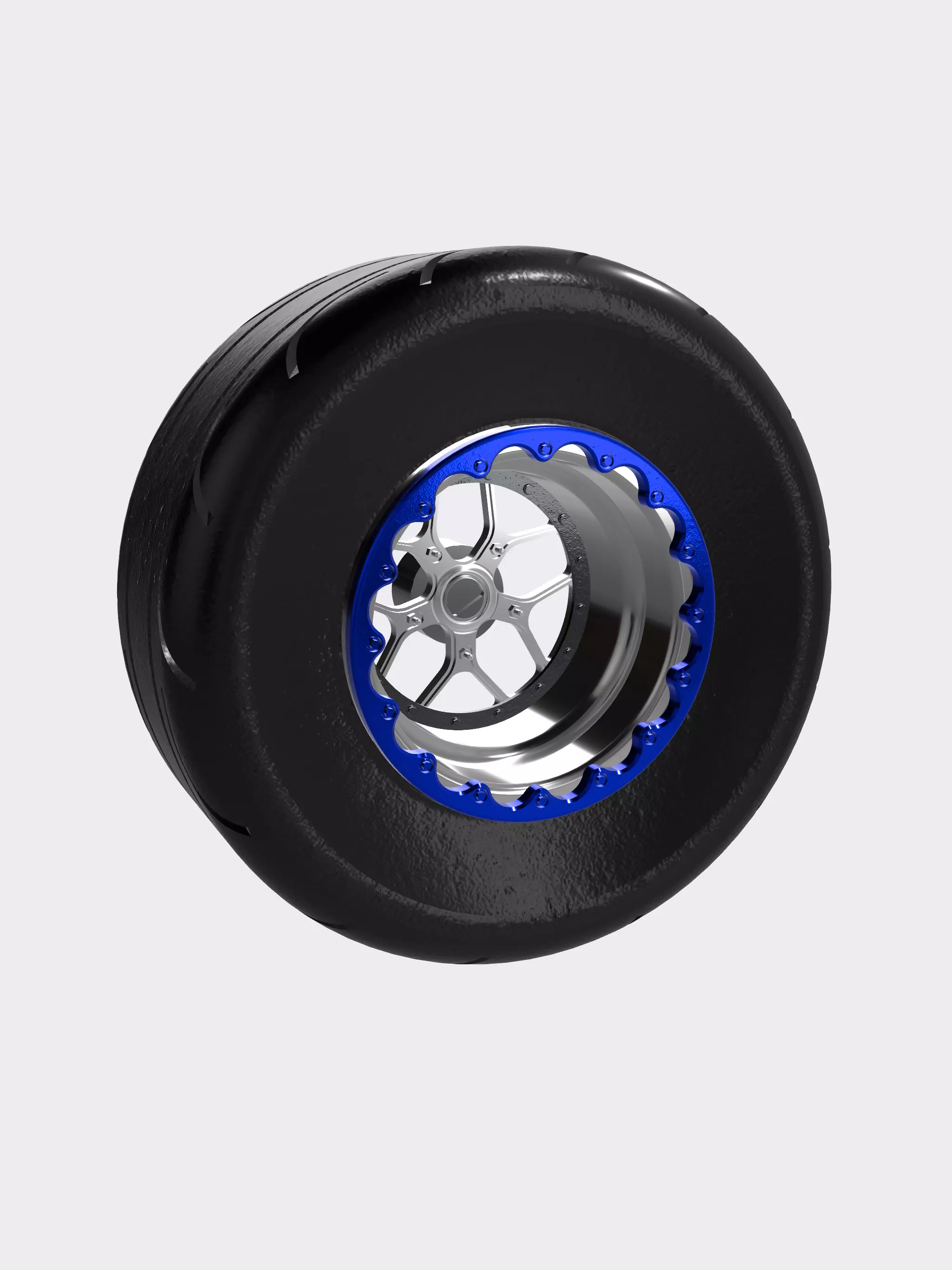 Drag Wheel COMBO Rear Billet Specialties Comp 7 15inch Radial 3D print model_0