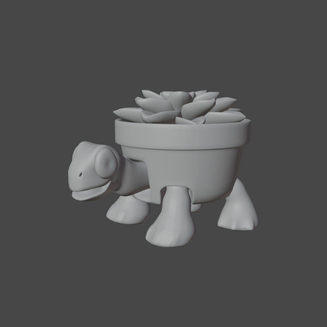 tree turtles Low-poly 3D model_2