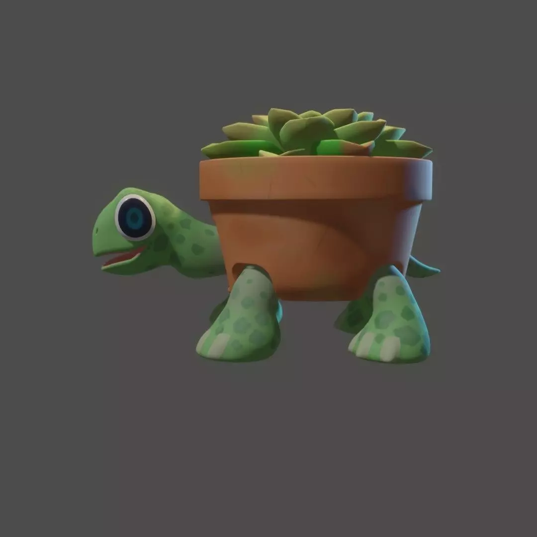 tree turtles Low-poly 3D model_0