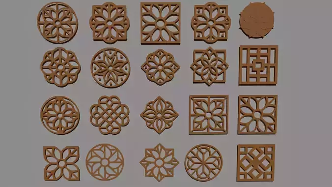 wooden circular frame ornament