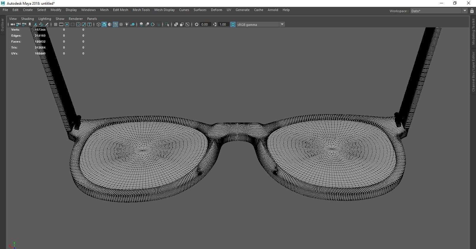 Sunglasses pair of 3D model_8