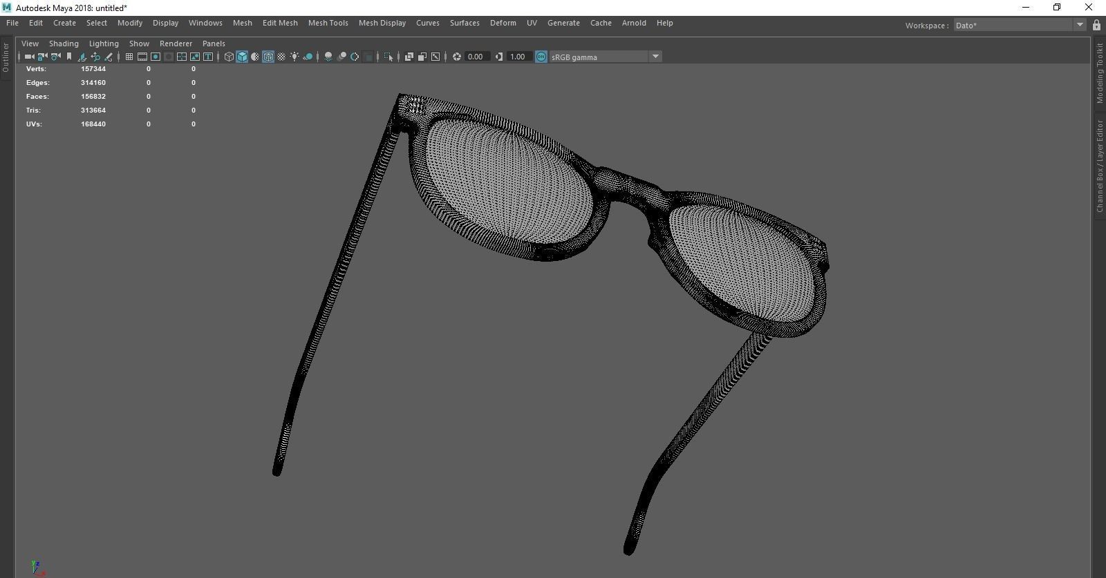 Sunglasses pair of 3D model_6