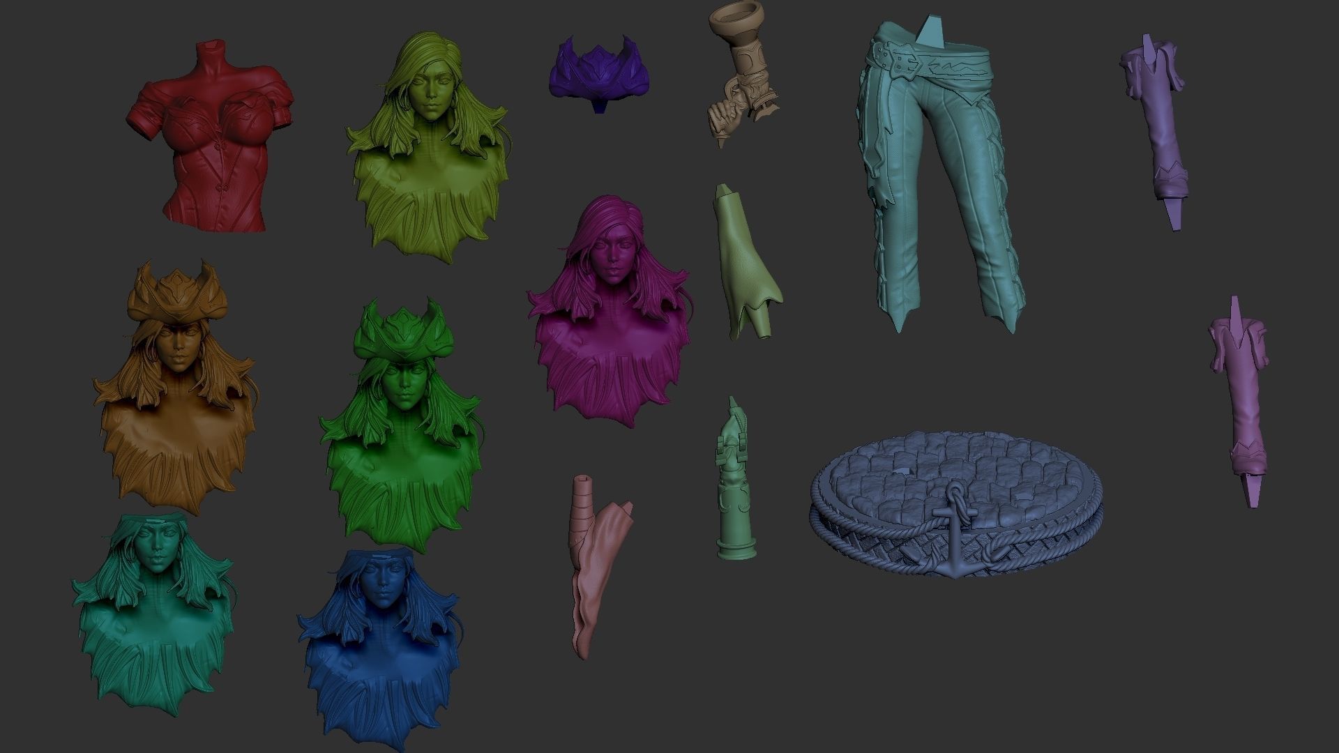 Miss Fortune 3D Print 3D print model_11