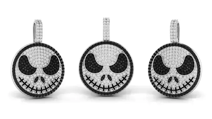 Halloween Pumpkin Hell Face Pendant