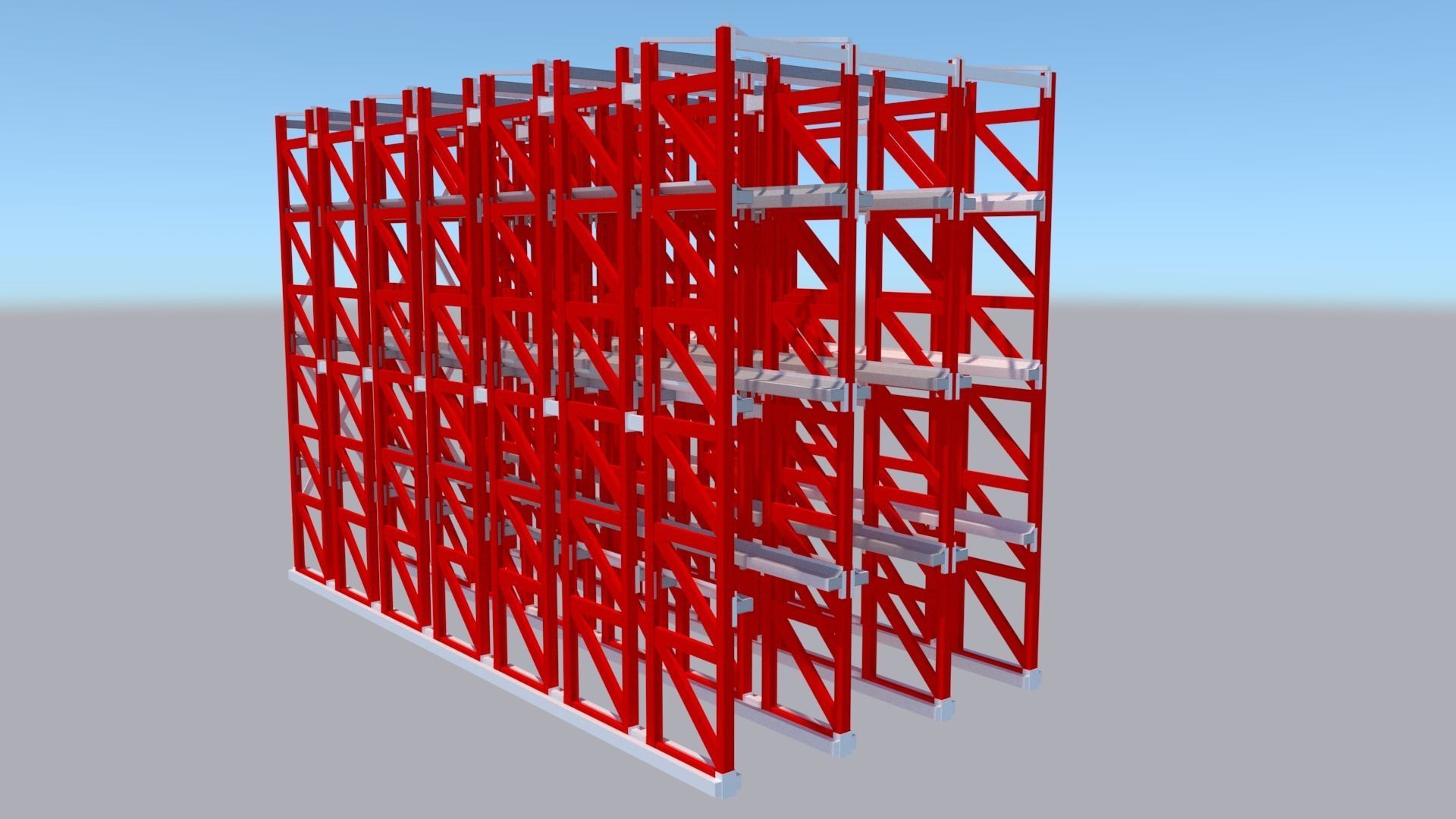 Drive in rack system 3D model_7