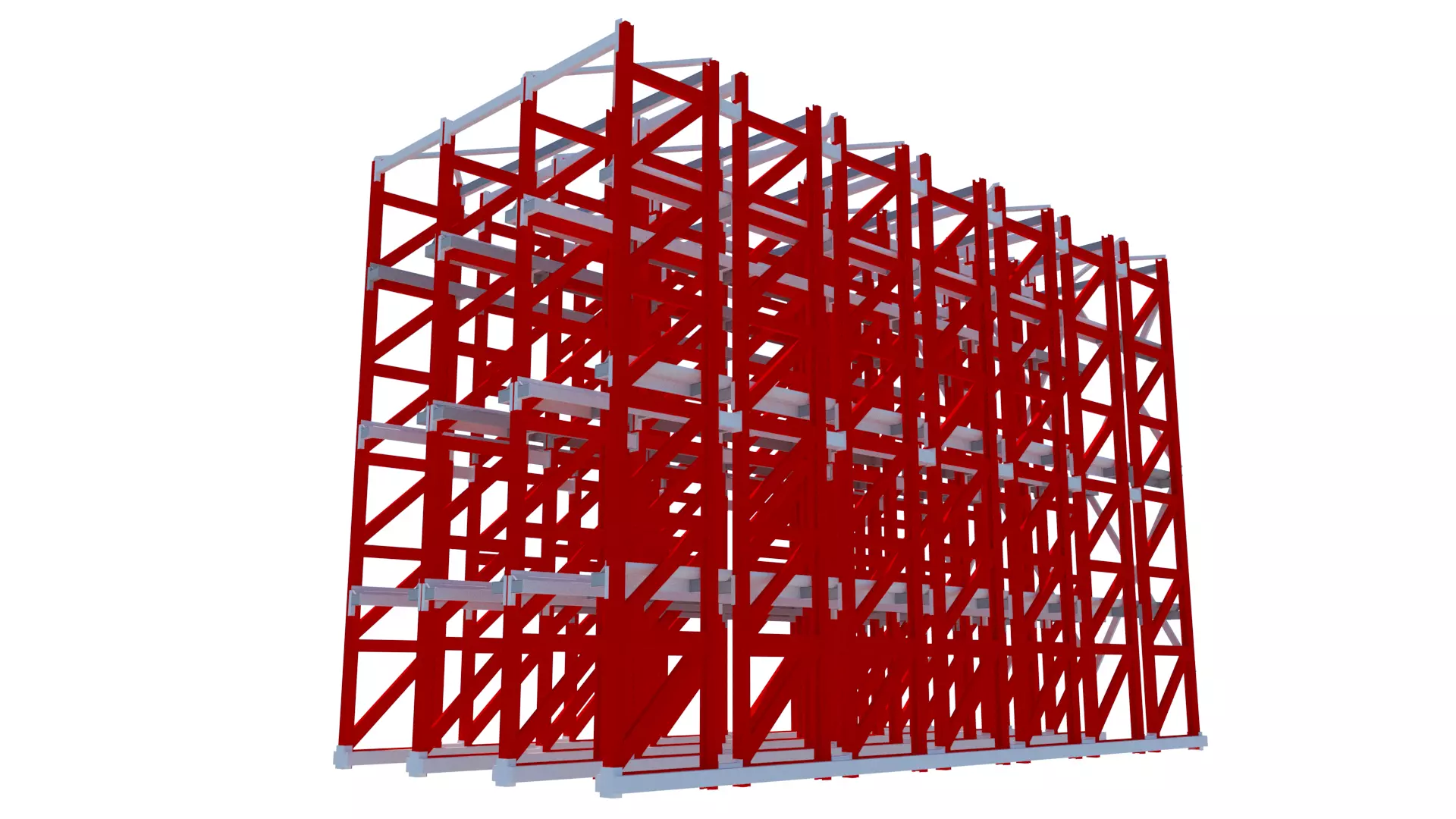 Drive in rack system 3D model_0