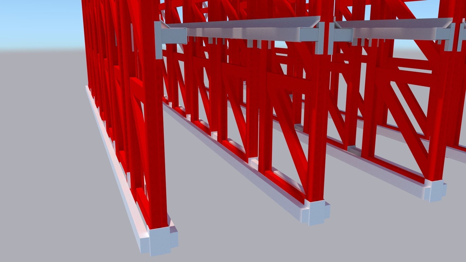 Drive in rack system 3D model_2