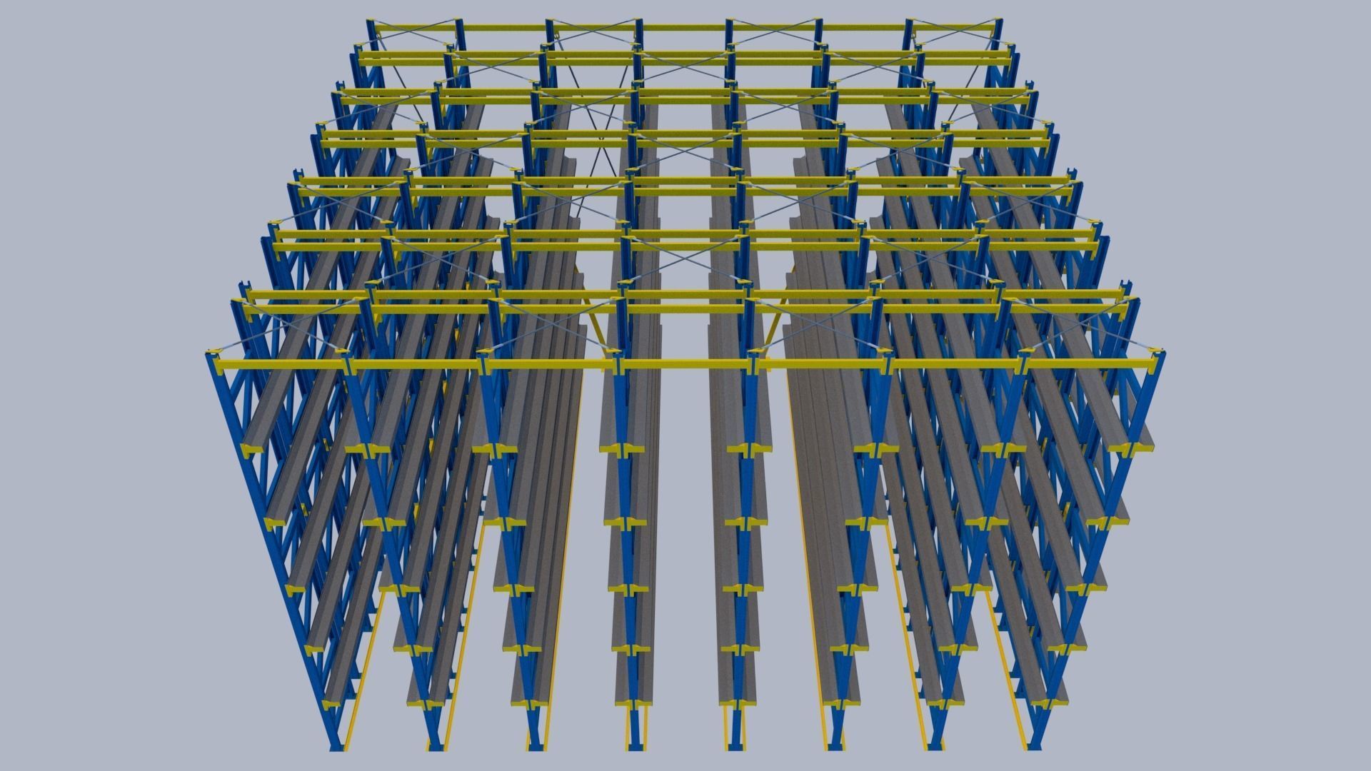 Drive in rack system 3D model_6