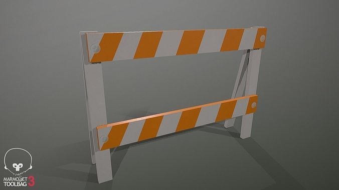 Transport barricade Free low-poly 3D model