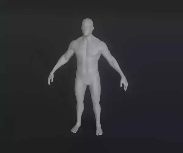 Male Body Base Mesh Animated and Rigged 3D Model 20k Polygons Low-poly 3D model Male Body Base Mesh Animated and Rigged 3D Model 20k Polygons Low-poly 3D model