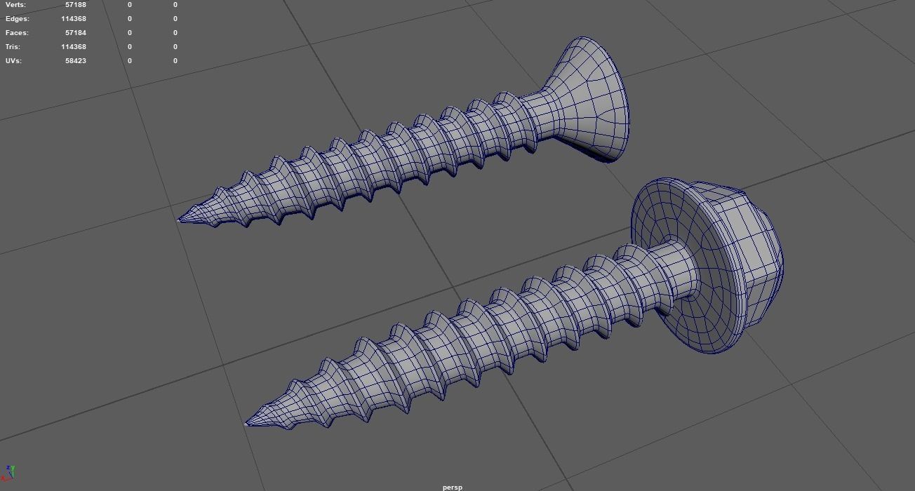 Sheet Metal Screws 3D Model 3D model_6