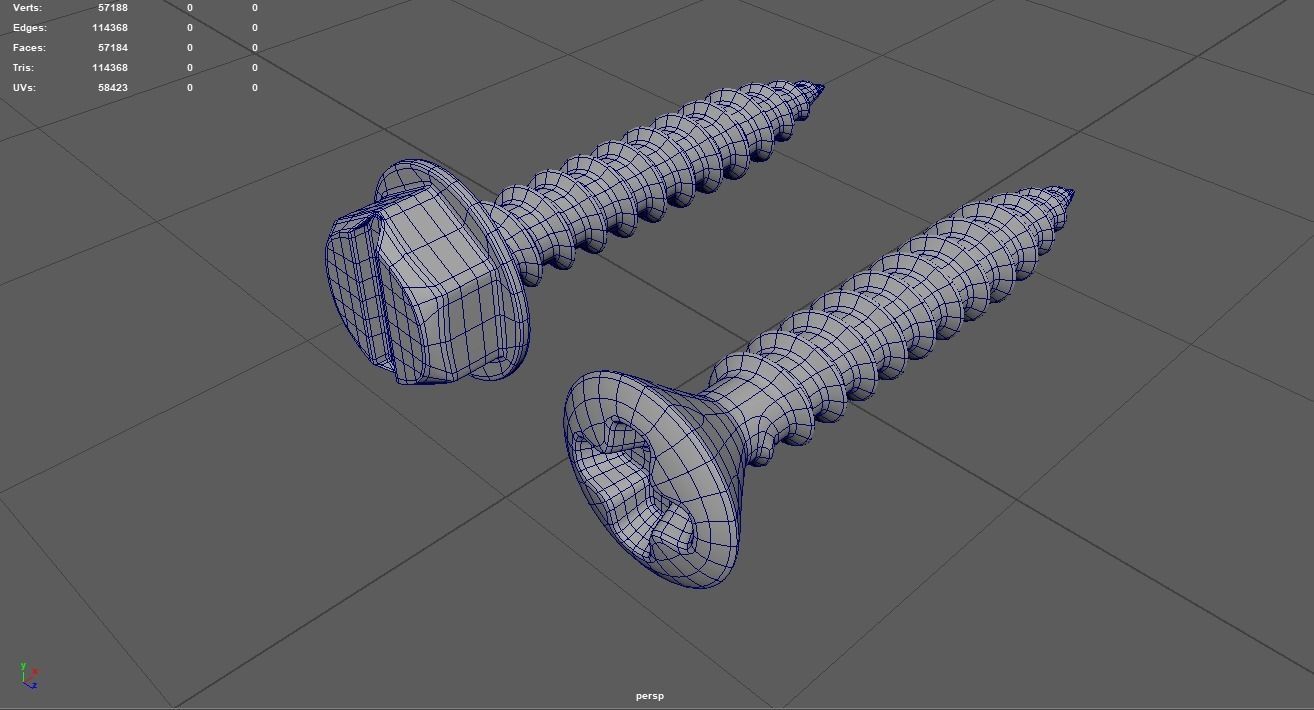 Sheet Metal Screws 3D Model 3D model_8