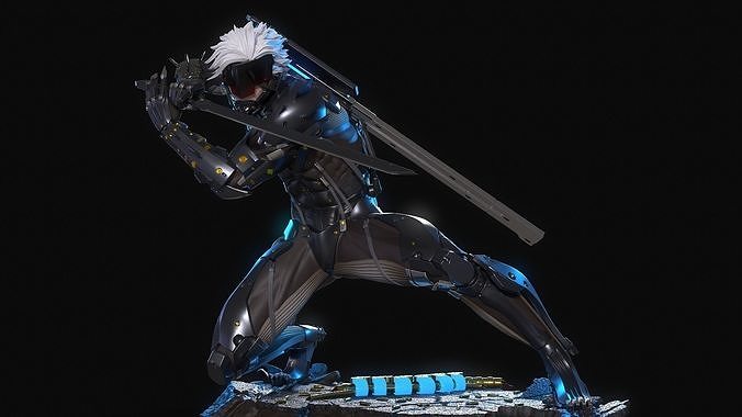 Raiden from Metal Gear Rising 3D Printable Statue 3D print model