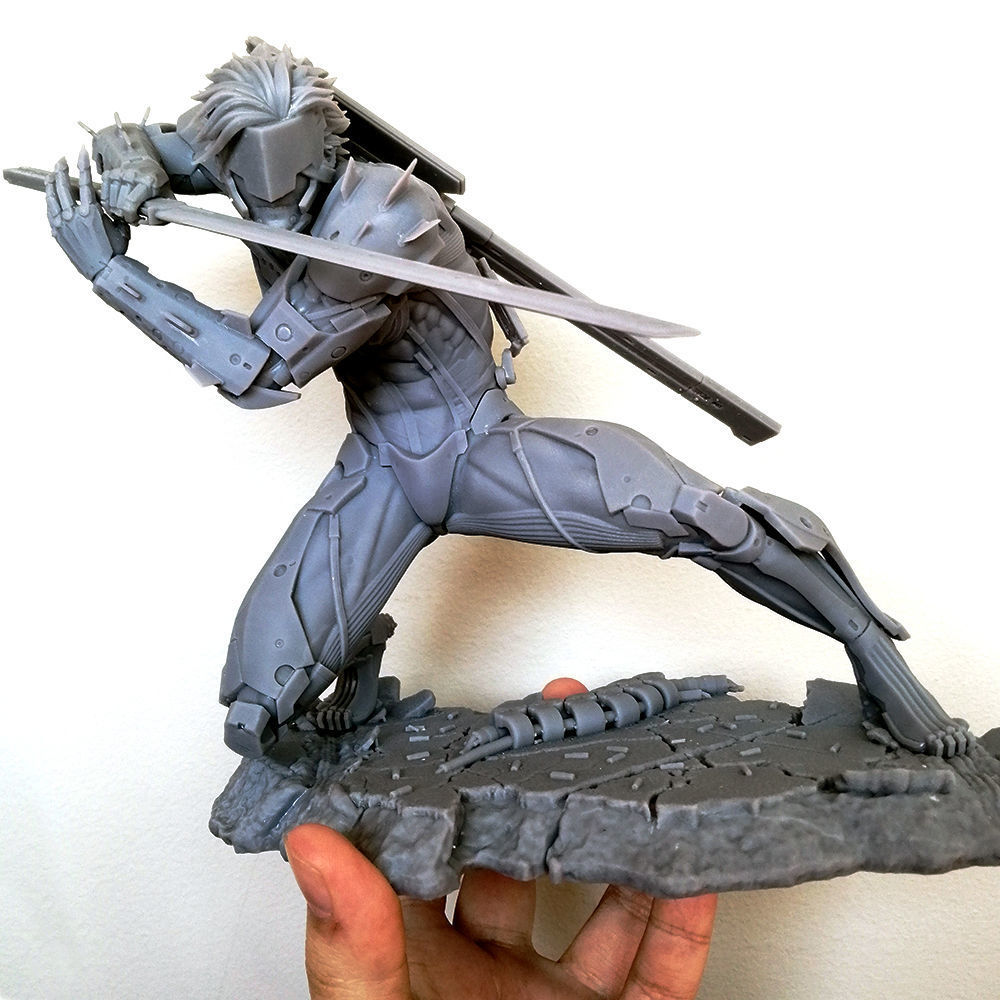 Raiden from Metal Gear Rising 3D Printable Statue 3D print model_4