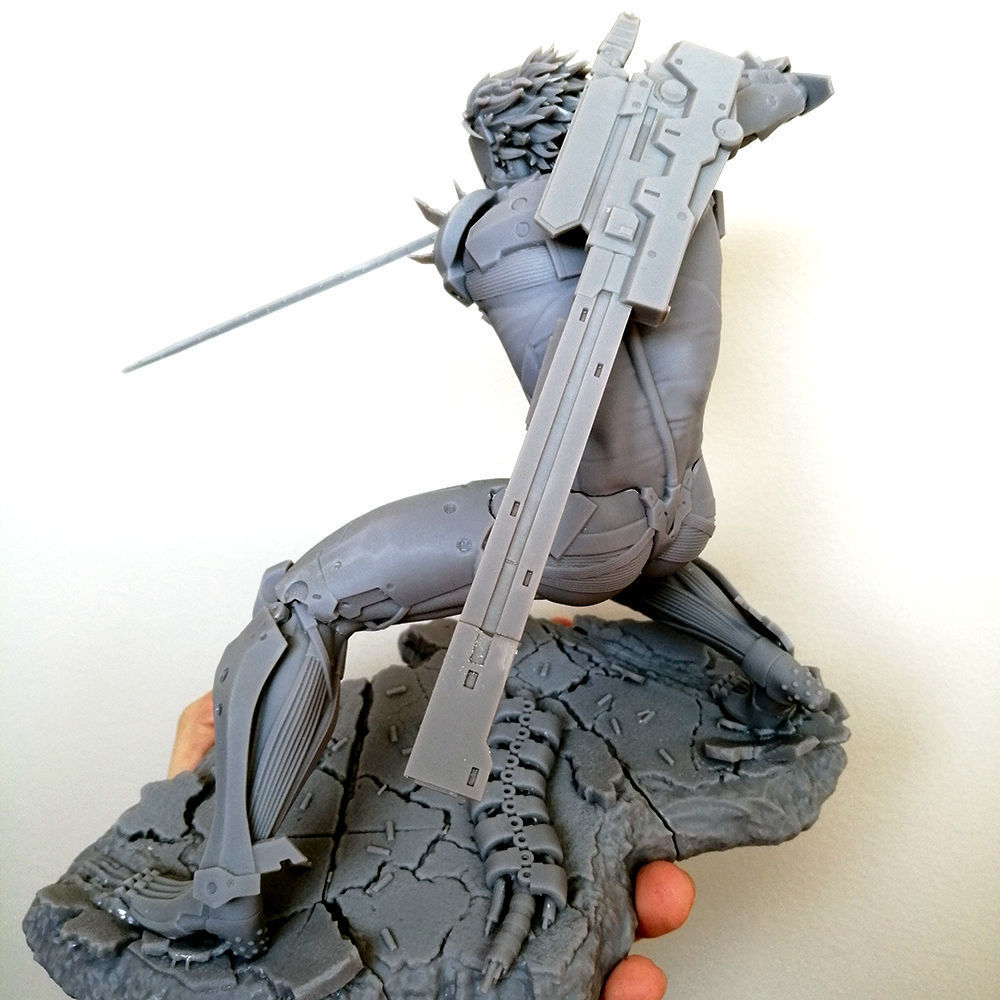 Raiden from Metal Gear Rising 3D Printable Statue 3D print model_8