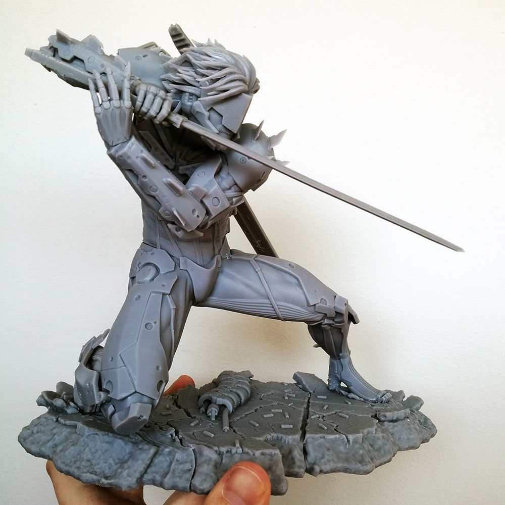 Raiden from Metal Gear Rising 3D Printable Statue 3D print model_6