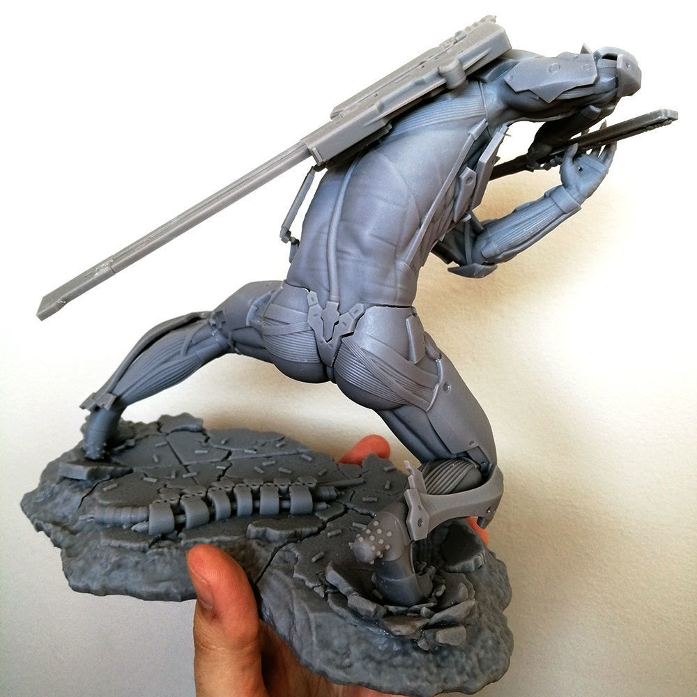 Raiden from Metal Gear Rising 3D Printable Statue 3D print model_7