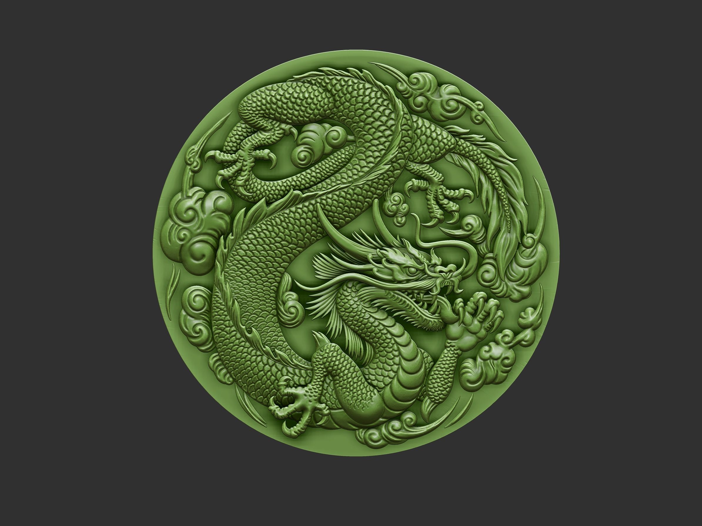 Dragon chinese 3D print model_1