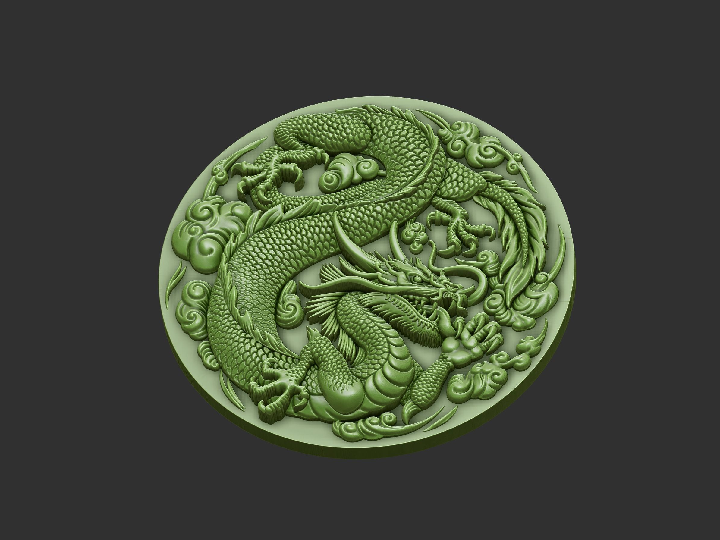 Dragon chinese 3D print model_3