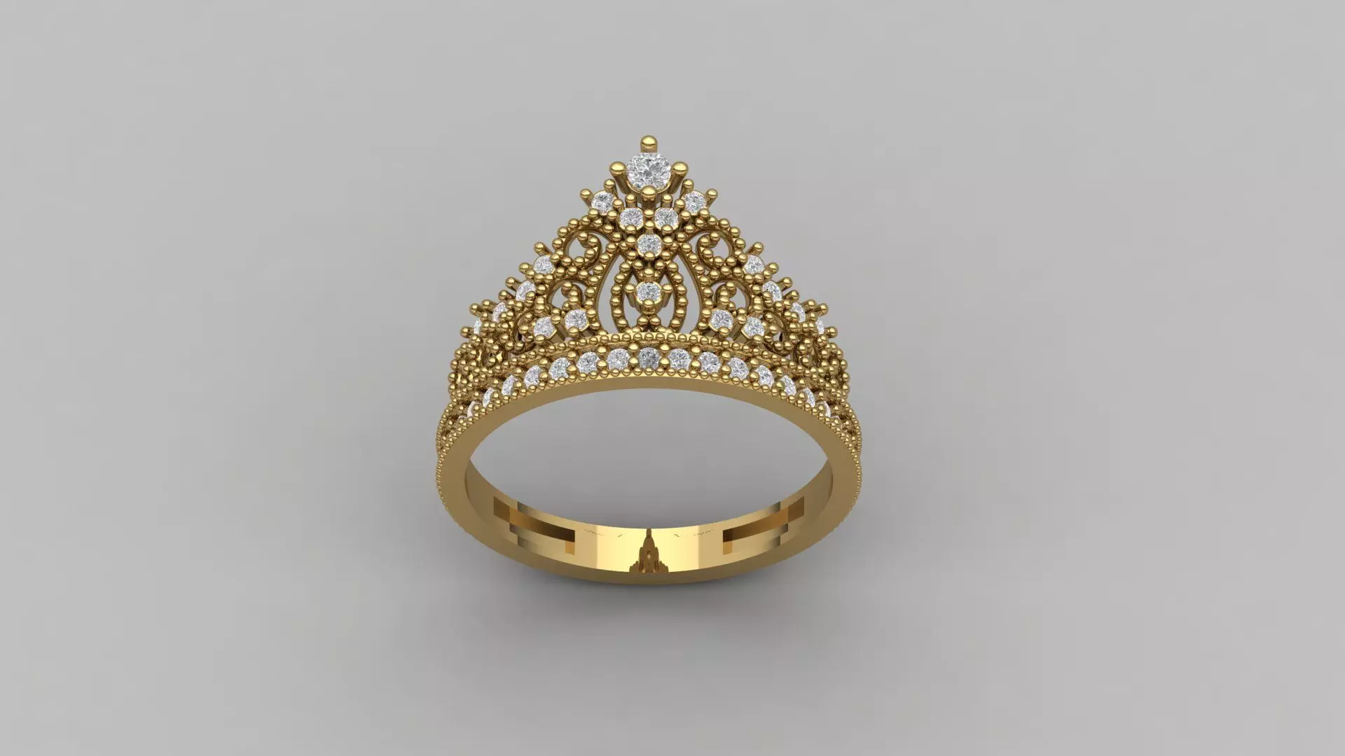 Crown Ring Womens Rings For Women STL 3DM 3D print model_0
