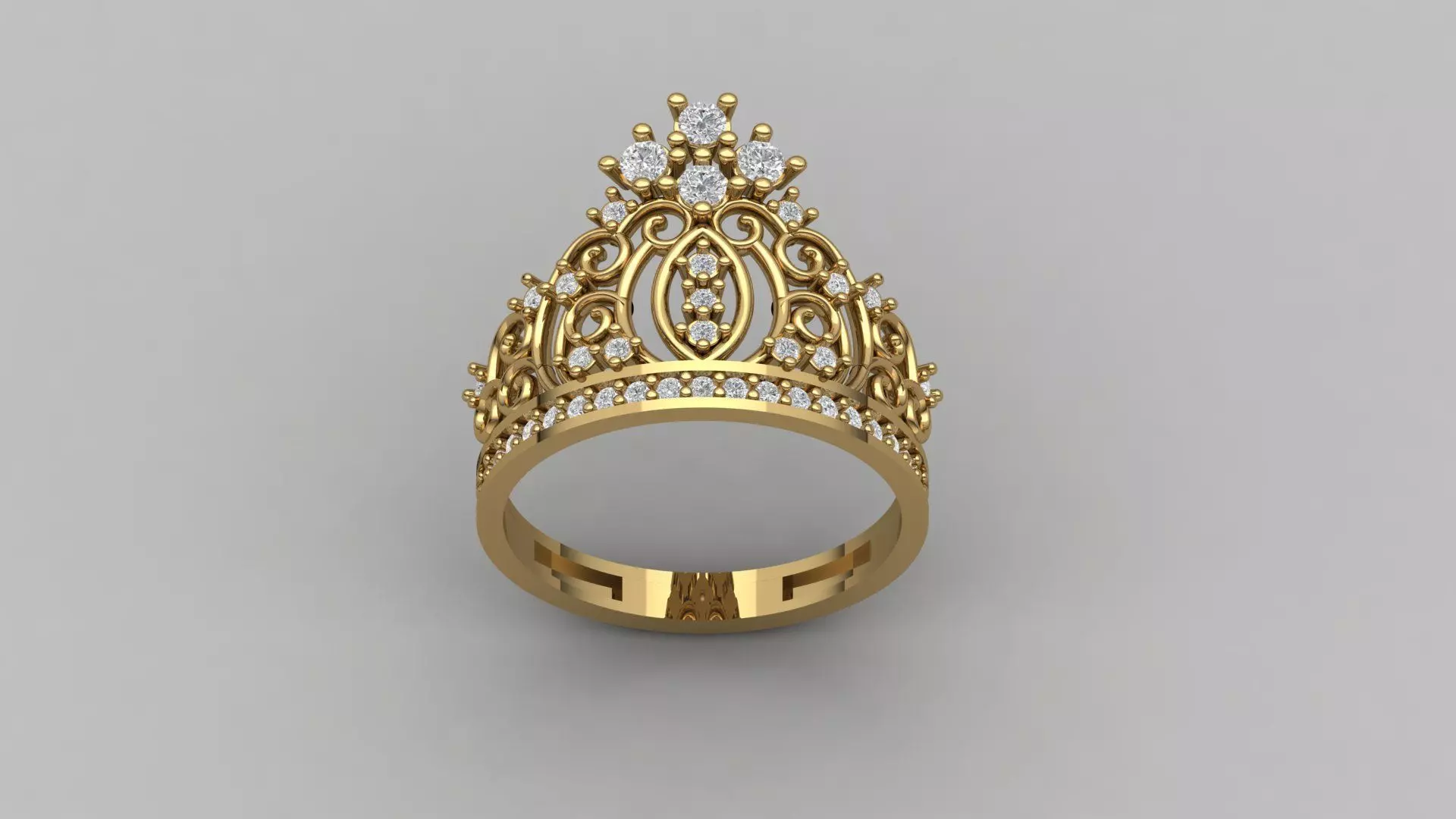 Crown Ring Womens Rings For Women STL 3DM 3D print model_0