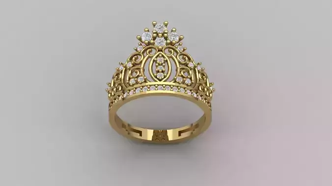 Crown Ring Womens Rings For Women STL 3DM 3D print model