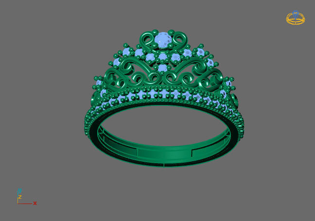 Crown Ring Womens Rings For Women STL 3DM 3D print model_4