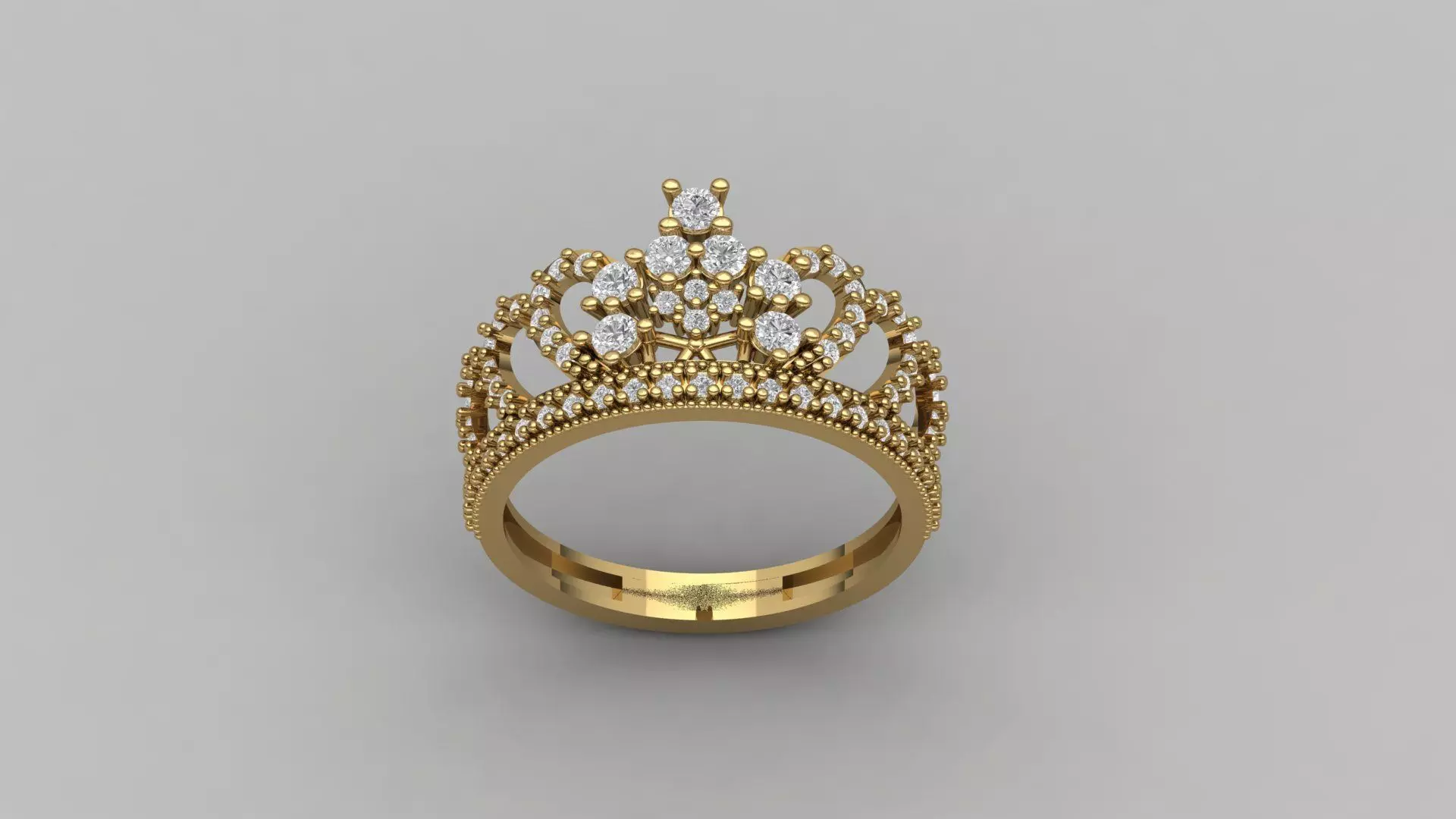 Crown Ring Womens Rings For Women STL 3DM 3D print model_0