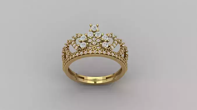 Crown Ring Womens Rings For Women STL 3DM 3D print model