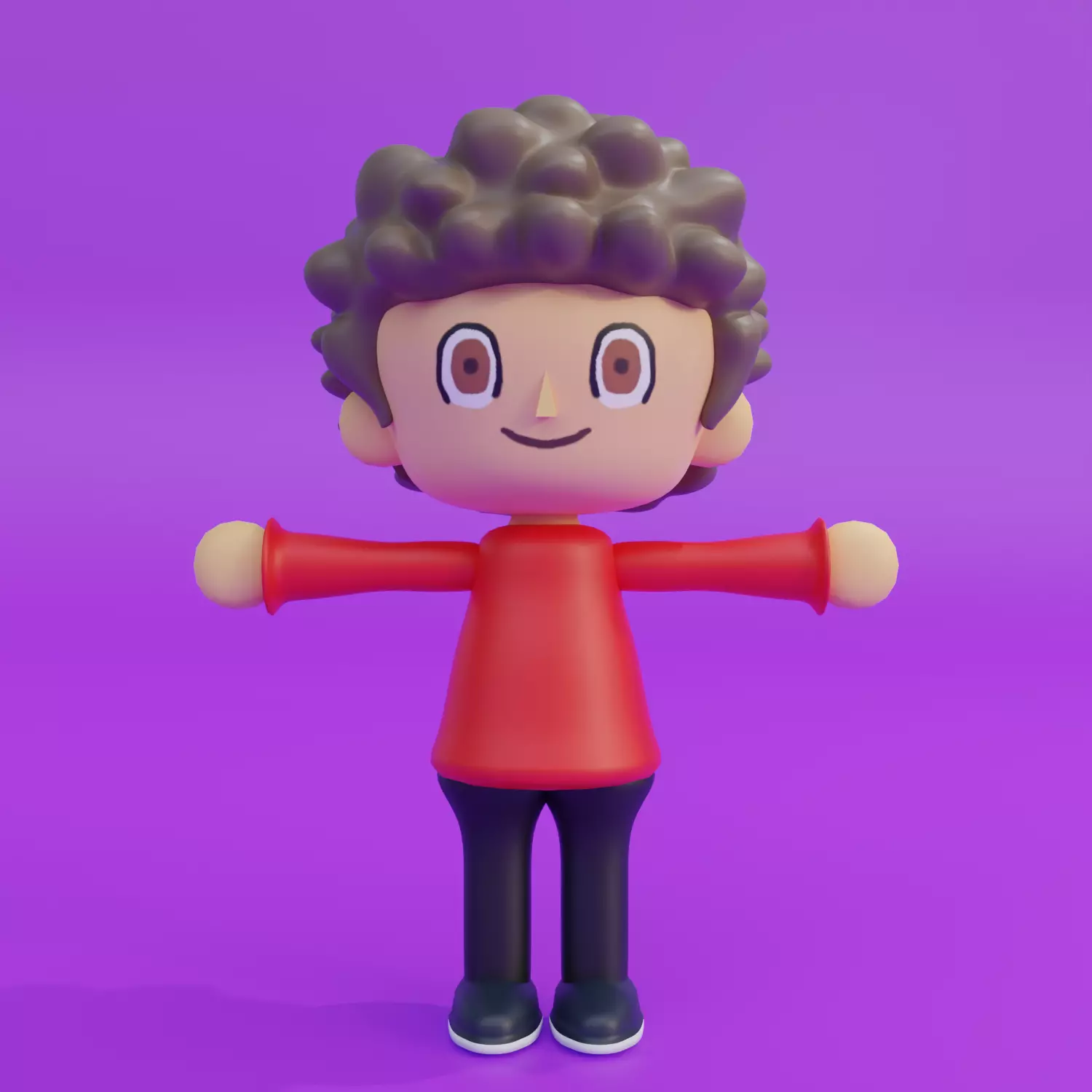 Animal crossing 3D character Low-poly 3D model_0