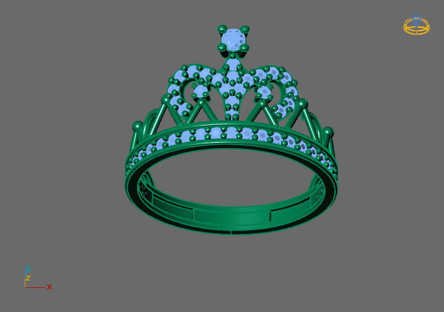 Crown Ring Womens Rings For Women STL 3DM 3D print model_4