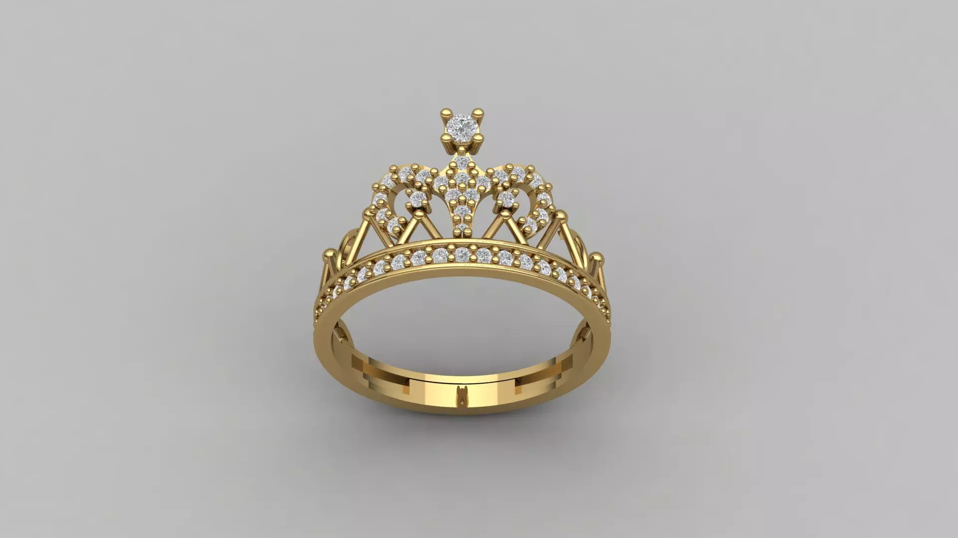 Crown Ring Womens Rings For Women STL 3DM 3D print model_0
