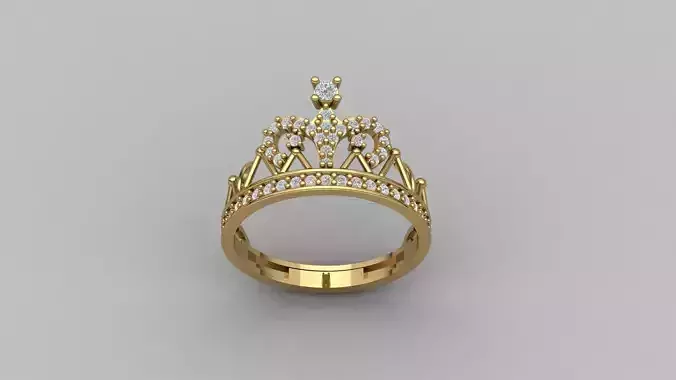 Crown Ring Womens Rings For Women STL 3DM 3D print model