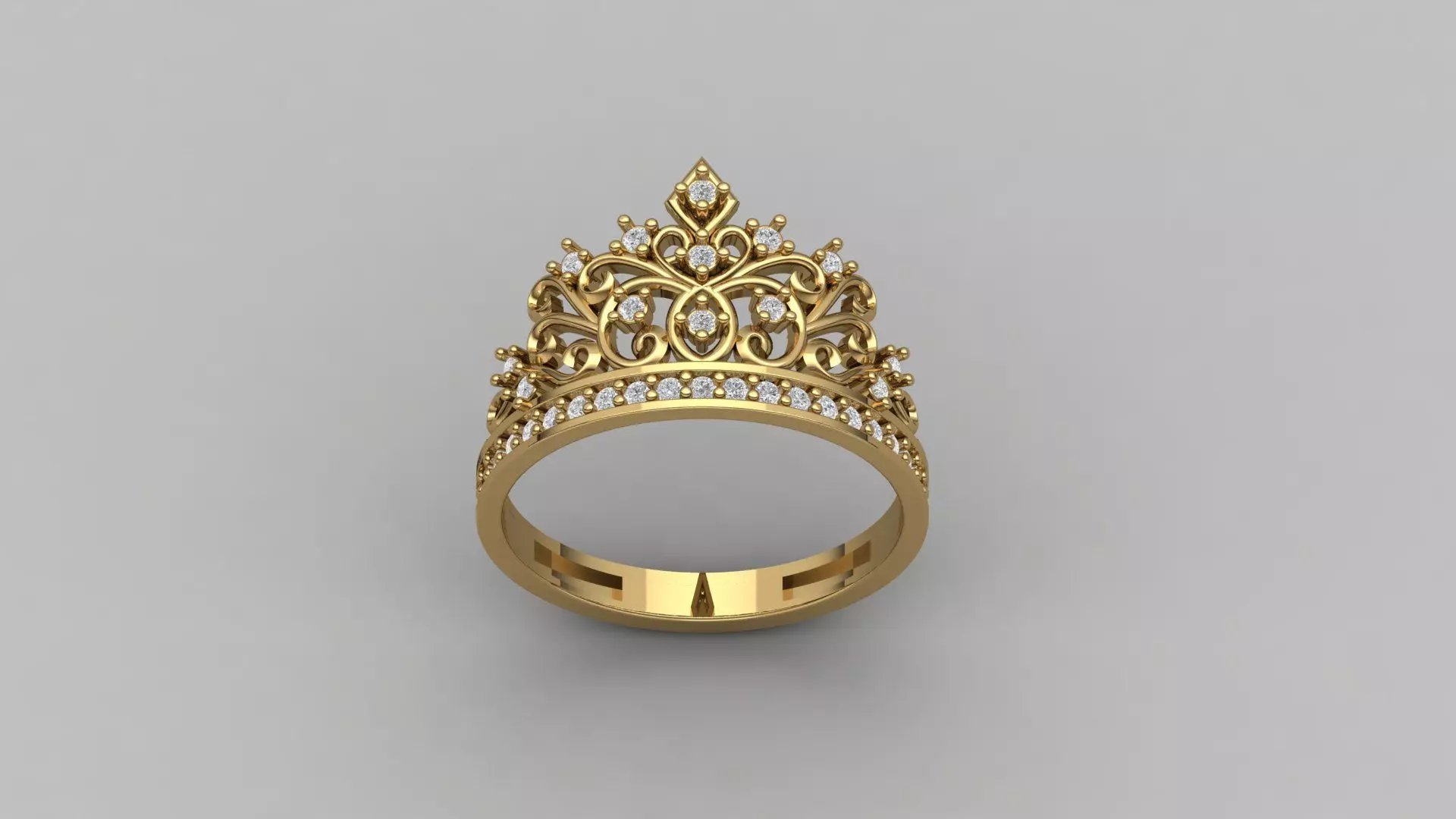 Crown Ring Womens Rings For Women STL 3DM 3D print model_0
