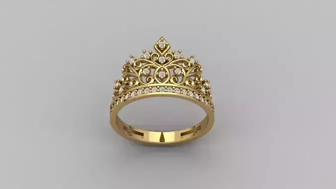 Crown Ring Womens Rings For Women STL 3DM 3D print model